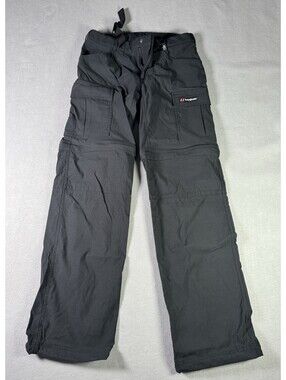 Berghaus Dolpa Zip Off Convertible Cargo Pants Black Mens 30x32 Hiking Gorpcore